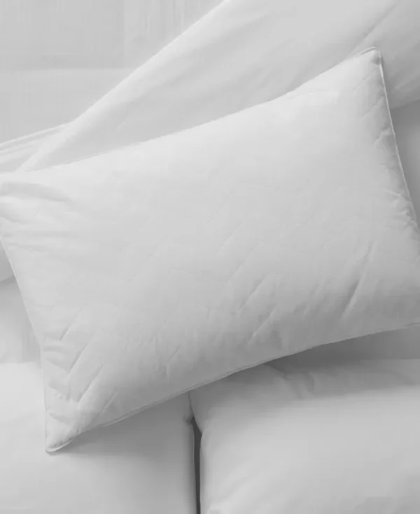 Sobel Westex Sahara Nights 100% Cotton Cover Medium Density Pillow, Queen - White