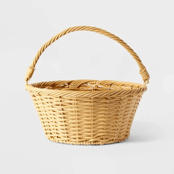 Spritz Willow Plastic Wicker Easter Natural 12" Basket | Target