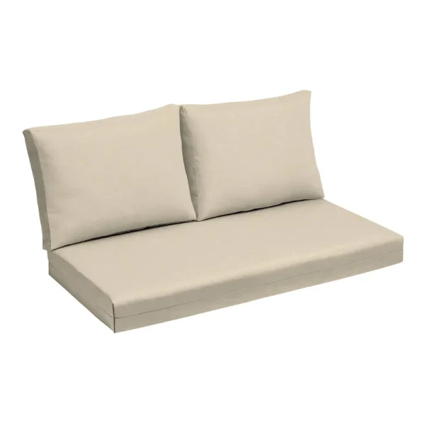 Arden Selections Outdoor Loveseat Cushion Set, 48 x 24 - Tan Leala