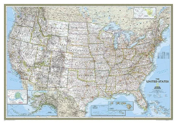 United States Classic, Laminated: Wall Maps U. S.