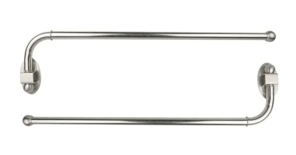 Urbanest Swing Arm Rods, 3/4 inch, 24 inch-38 inch, Brushed Steel, Set of 2, Silver