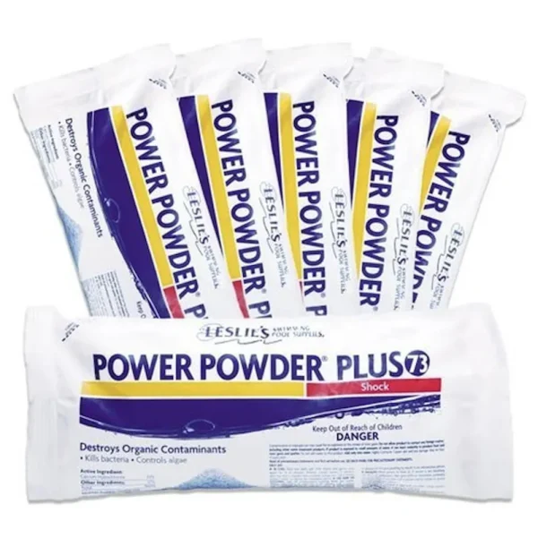 Leslie's Power Powder Plus Flagship Pool Shock and Super-Chlorinator, 6 Pack 25273