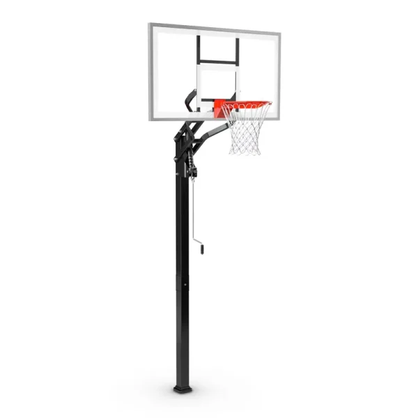 Spalding 60 In. Tempered Glass U - Turn® in Ground Basketball Systems Hoop