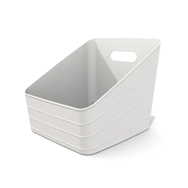 Mainstays Flexible Plastic Closet Storage Bin, Arctic White