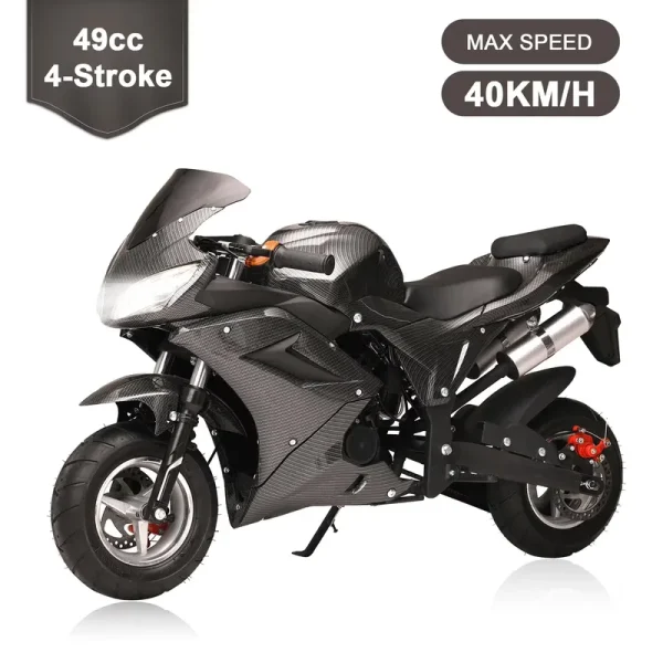 AQQW 49cc Gas Mini Motorcycle for Adults & Kids, 4 - Stroke Mini Bikes, Gas Mini Dirt Bikes Ride on Toys, Max Load 441 lb, Best Gifts for Kids
