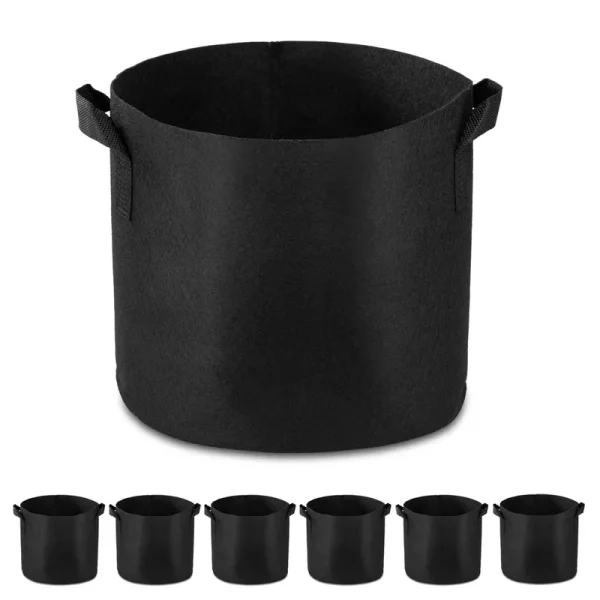 Garden4Ever 6-Pack 20 Gallon Grow Bags Heavy Duty Container Thickened Nonwoven Fabric Plant Pots with Handles(Black)