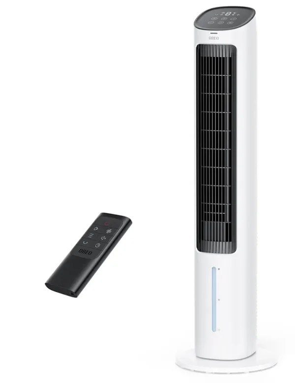 Dreo Cooling Fans That Blow Cold Air, 40" Evaporative Air Cooler, 2023 Upgrade Tower Fan for Bedroom with 80�� Oscillating, Ice Packs, Remote Control