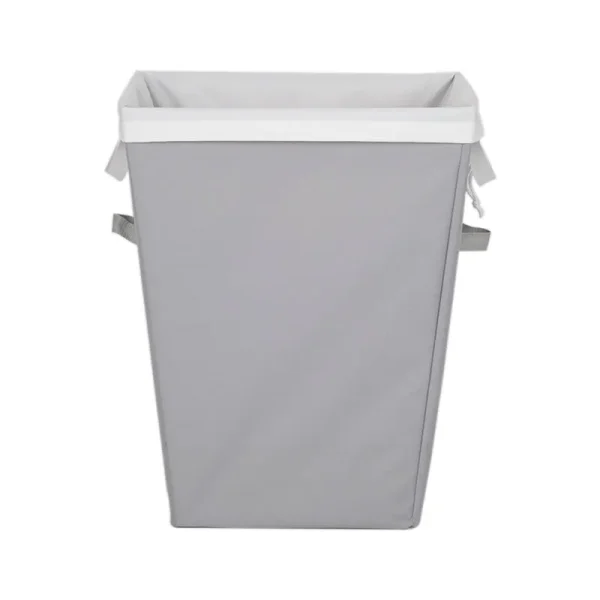 Mainstays Rectangular Polyester Laundry Hamper with Removable Liner for All Age Group, Gray