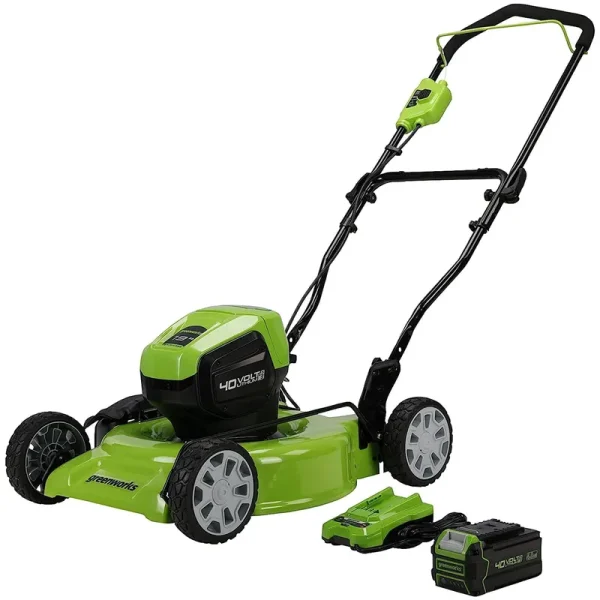 Greenworks 40V 19" Brushless Lawn Mower, 4.0Ah Battery