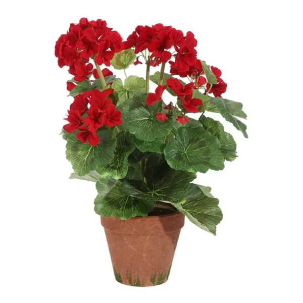 Raz Imports Potted Geranium - 17 inch