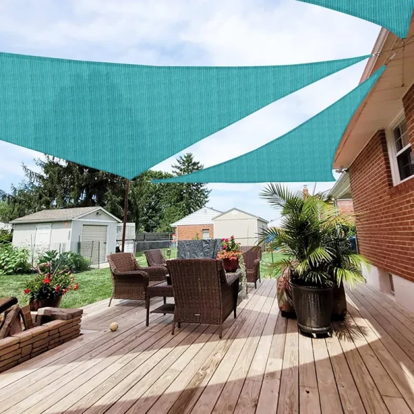 Patio Paradise 20' x 20' x 20' Turquoise Green Sun Shade Sail Equilateral Triangle Canopy - Permeable UV Block Fabric Durable Outdoor - Customized