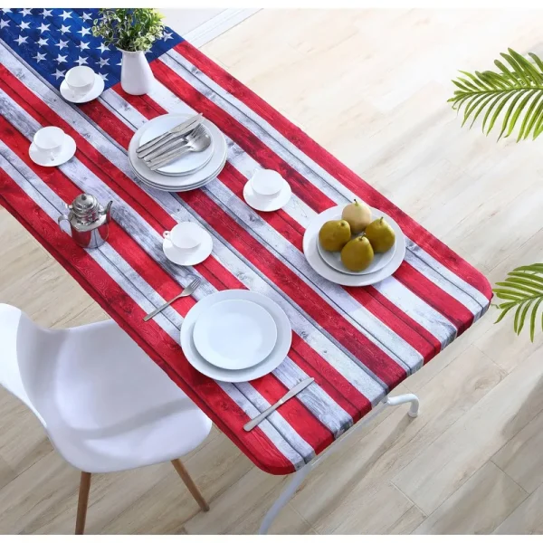 Brielle Home 30"x72" Fitted Table Cover American