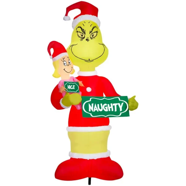 Grinch Dr Seuss's 8-ft Lighted Dr. Seuss The Grinch Merry Christmas Inflatable | 881345