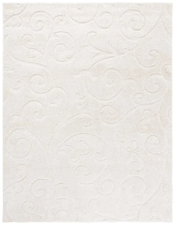 Safavieh Florida Shag SG455-1111 Creme/Creme Rug, Creme / 2'3" x 13' Runner