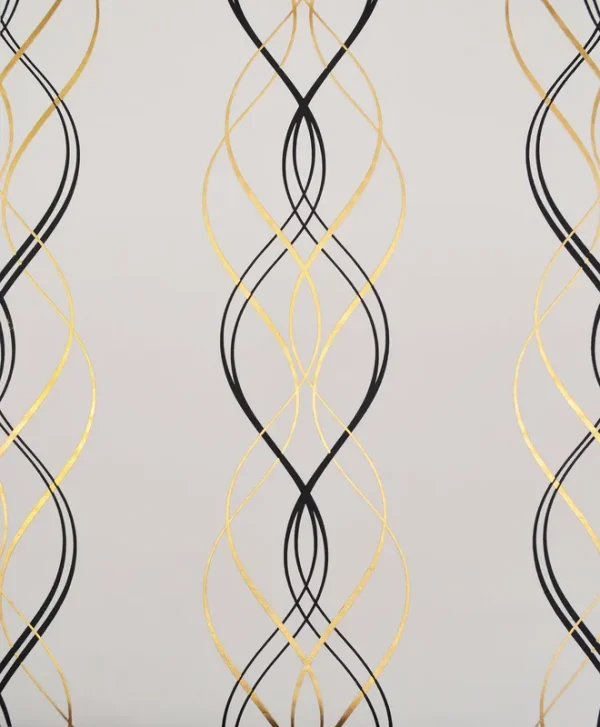 York Wallcoverings NW354-1 Aurora 56 9/10 Sq. ft. Metallic Non-Pasted Synthetic Black