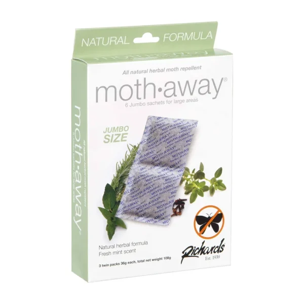 Moth Away Herbal Moth Repellent ÿ 6 Jumbo Sachets