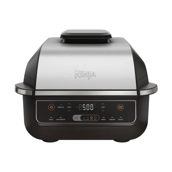 Ninja EG201 Foodi 6 in 1 Indoor Grill Air Fryer Combination Black Silver