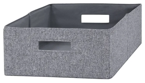 Better Homes & Gardens Half-Size Fabric Storage Bin, Gray