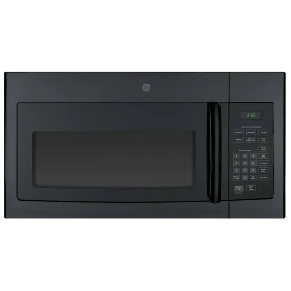 GE JVM3160 1000W Built-In Microwave Hood Combo - 1.6 cu ft - Black