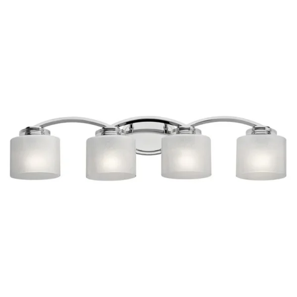 4 Light Bath Vanity Approved for Damp Locations with Soft Contemporary Inspirations 32.75 in Wide Kichler Lighting 45864ch