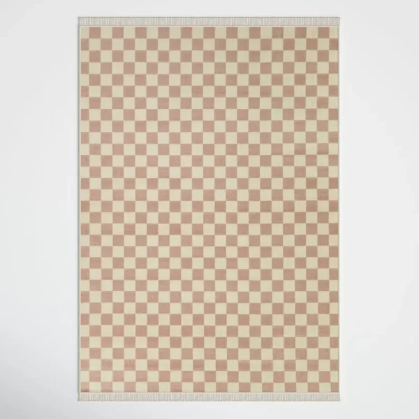 Habra Checkered Recycled Pink / Ivory Rug Joss & Main Rug Size: Rectangle 5'3" x 7'