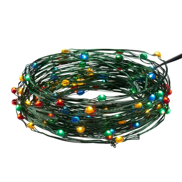 Holiday Time 8-Function LED Ultra-Slim Wire Light Set, Multi, 100 Count, Size: 33'