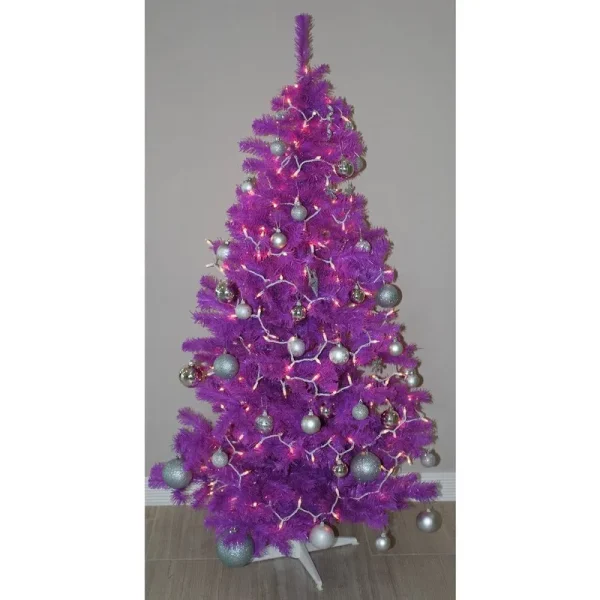 Homegear 6ft Artificial Purple Christmas Tree Xmas Decoration
