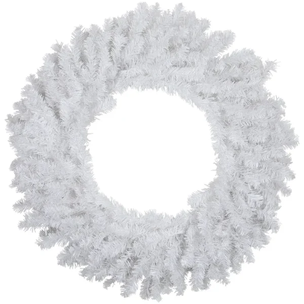 Northlight 30" Unlit White Canadian Pine Artificial Christmas Wreath