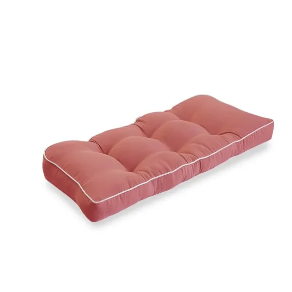 Adelphine Indoor/Outdoor Loveseat Cushion Winston Porter Fabric: Coral