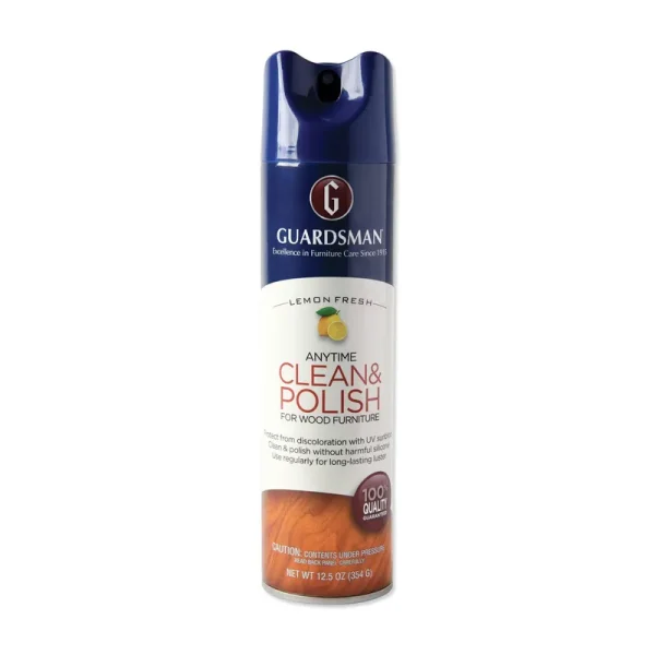 Guardsman Clean & Polish for Wood Furniture, Lemon Fresh 12.5 oz 460300