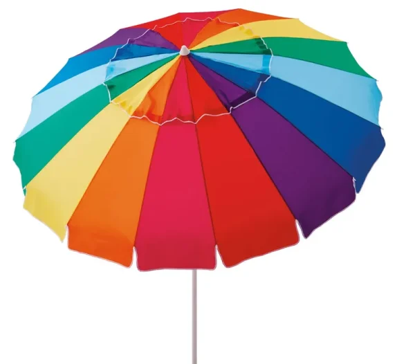 Mainstays 8 Feet Beach Umbrella, Rainbow, Size: 8'