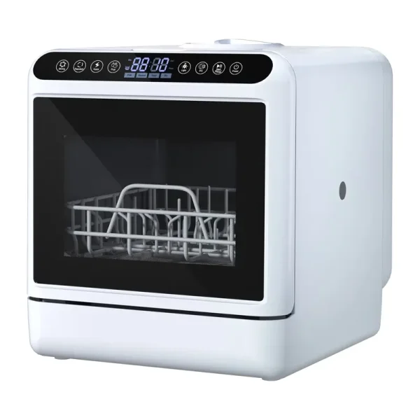 Xinwanna Portable Dishwasher with 5 L Water Tank, 6 Functions Automatic Smart Countertop Dishwasher with 5 Place Settings, 2 - Tier, 3 - Spray Arm, Air - Dry Function Dish Washer for Apartments& Rvs