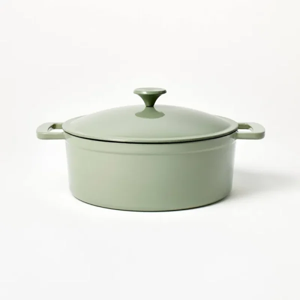 5.5Qt Enamel Dutch Oven Sage Green - Figmint