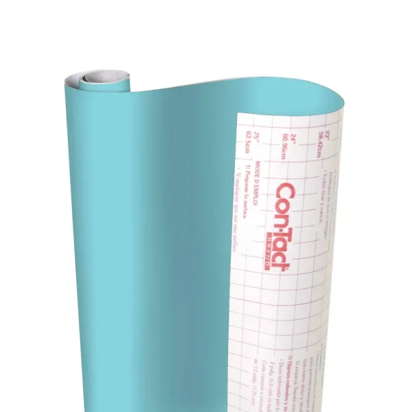Con-Tact Brand Self Adhesive Shelf Liner 18 in x 16ft, 6 Rolls - Teal