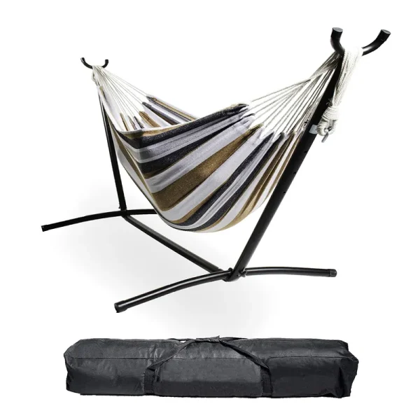 Backyard Expressions Double Hammock with Carry Bag and Stand Saharan Nights
