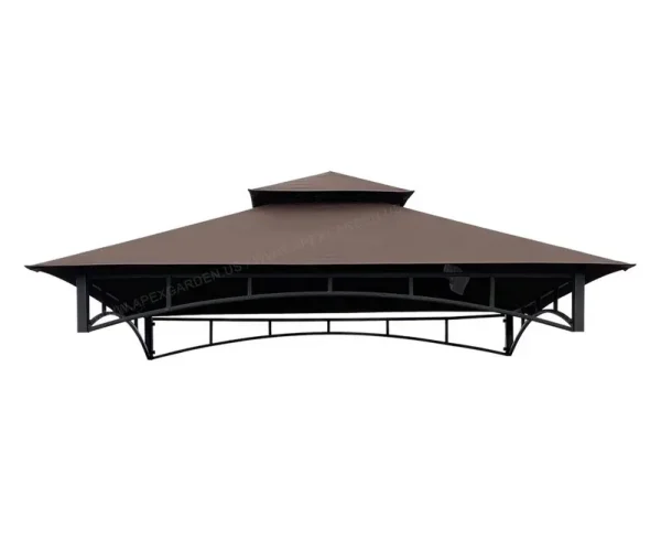 Apex Garden Replacement Canopy Top Can Only Fit for Model #L-GZ238PST-11 8' x 5 Bamboo Look BBQ Grill Gazebo, Brown