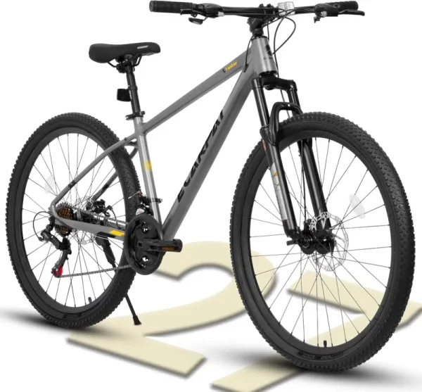 Ambifirner Mountain Bike 27 - Inch Wheels, 21 - Speeds, Front Suspension, Aluminum and Steel Frame Options