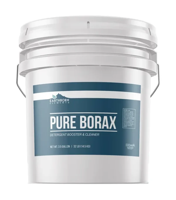 Earthborn Elements Borax Powder (3.5 Gallon) Multipurpose Cleaner & Detergent Booster, Resealable Bucket