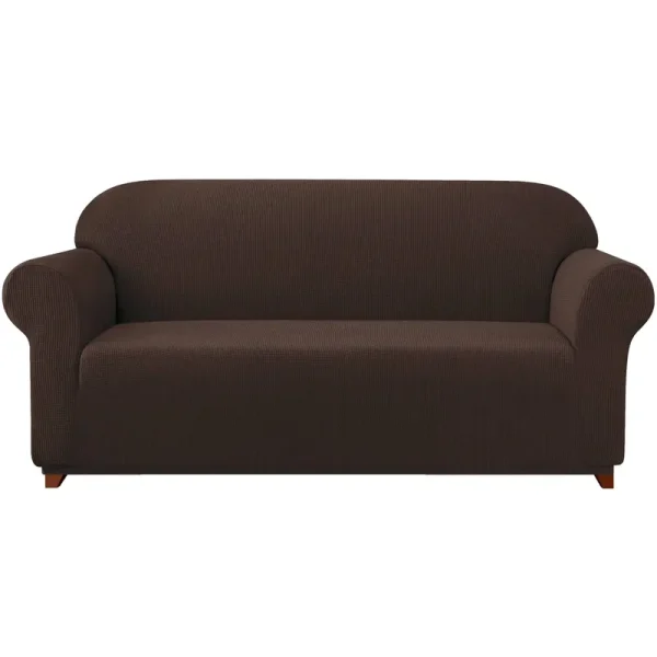 Subrtex 1-Piece Spandex Stretch Slipcover Sofa, Chocolate