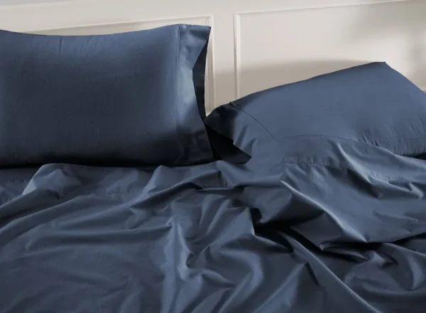 Lane Linen 100% Organic Cotton Sheets Twin size, 3PC Twin Cotton Sheets, Hotel Luxury Sheets, Percale Bed Sheets, Cooling Sheet & Pillowcase Sets,