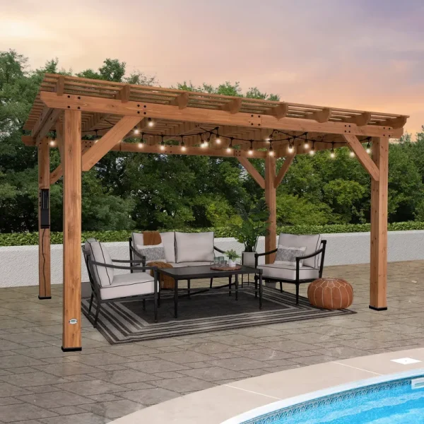 14x10 Delray Pergola - Shipping & Assembly Included