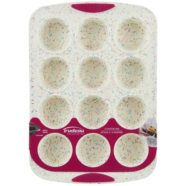 Trudeau Confetti Silicone Muffin Pan
