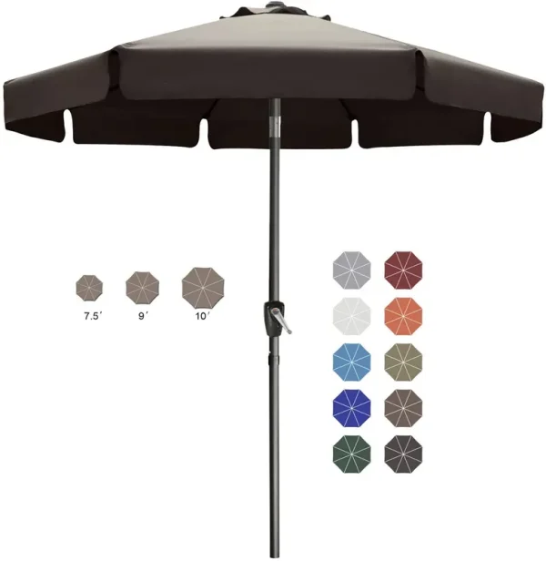 ABCCANOPY Premium Patio Umbrellas 9' Brown