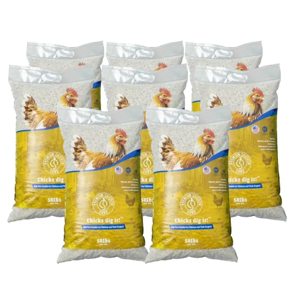 Premium Chicken Sand, Odor Eliminating Bedding for Coops, 50 lb Bag, 8 Pack