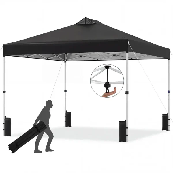 Tangkula 10 x10 Ft Pop Up Canopy with Center Lock