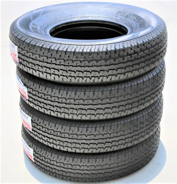 Set of 4 Transeagle ST Radial II Steel Belted ST205/75R14 205/75R14 105/101 L D 8 Ply Trailer Tires