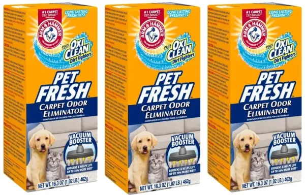 Arm & Hammer Pet Fresh Carpet Odor Eliminator Plus OXI Clean Dirt Fighters (Pack of 3)