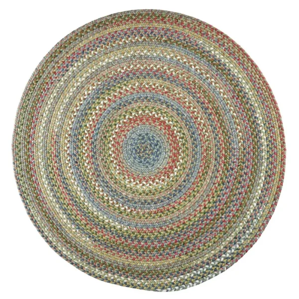 Orval Handmade Braided Green Rug Andover Mills Rug Size: Round 4'