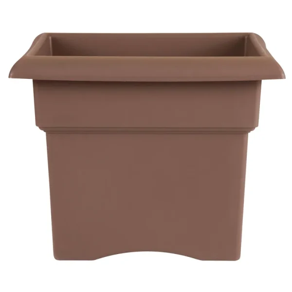 Bloem Veranda 14" Deck Box Planter - Chocolate