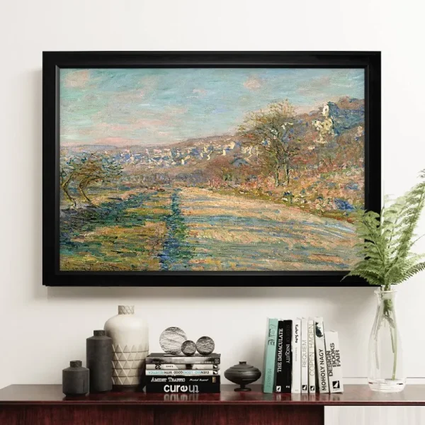 Parc Monceau, Paris' Framed Oil Painting Print on Wrapped Canvas Darby Home Co Mat Color: White Mat, Format: Black Framed, Size: 24" H x 30" W x 1.5"